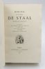 Mémoires de Madame de Staal (Mademoiselle Delaunay). STAAL (Marguerite Jeanne Cordier de Launay, baronne de)