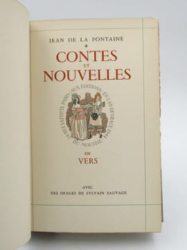 Contes et nouvelles en vers. de la FONTAINE (Jean), SAUVAGE (Sylvain)