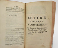 Amusement philosophique sur le langage des bestes.Lettre à Madame la comtesse D*** pour servir de supplément à l'Amusement philosophique sur le langage des bestes