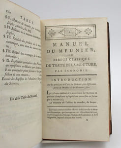Manuel du meunier et du charpentier de moulins, ou Abrégé classique du traité de la mouture par économie.Mémoires sur les avantages de la mouture économique et du commerce des farines.L'Art de faire le vin rouge, contenant les premiers procédés publiés par l'auteur, et les nouveaux qu'il a imaginés depuis ...