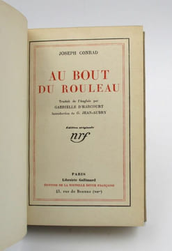 Au bout du rouleau . Trad. G. d'HARCOURT. Introduction par G. JEAN-AUBRY. CONRAD (Joseph)