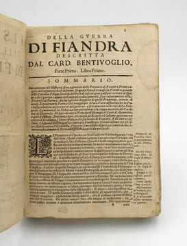 Historia della Guerra di Fiandra dal Cardinal Bentivoglio. BENTIVOGLIO (Guido)