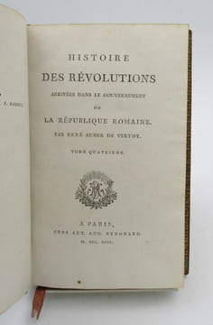 Histoire des révolutions arrivées dans le gouvernement de la République romaine. AUBER DE VERTOT (René)