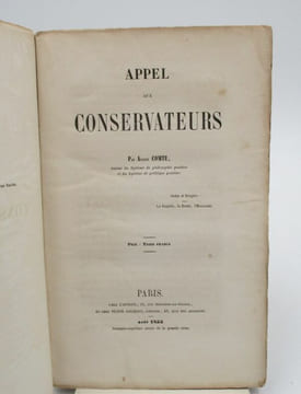 Appel aux conservateurs. COMTE (Auguste)