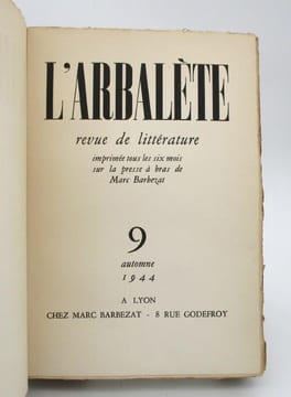 L'Arbalète. undefined