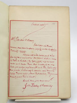 Lettres de J. Barbey d'Aurevilly à Trébutien. BARBEY D'AUREVILLY (Jules)
