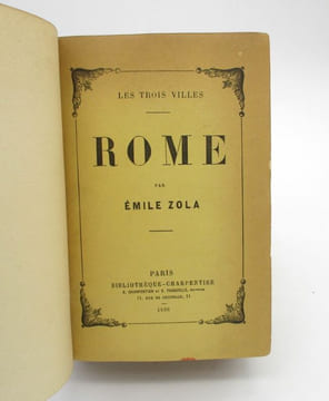 Les Trois villes. Rome. ZOLA (Émile)