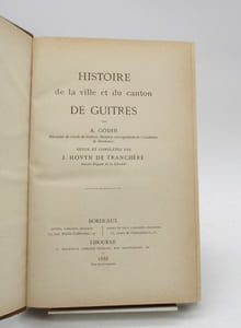Histoire de la ville et du canton de Guîtres