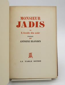 Monsieur Jadis ou l'École du soir