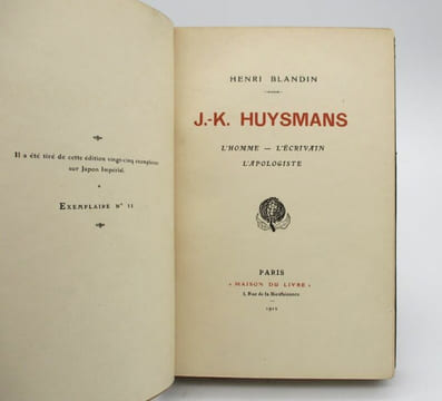 J.-K. Huysmans. BLANDIN (Henri)