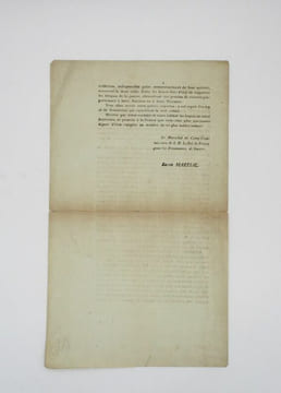 Prospectus imprimé. MARTIAL (Baron)