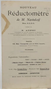 Nouveau Réductomètre de M. Nastukoff