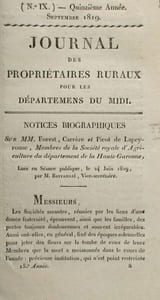 8 numéros du Journal des propriétaires ruraux pour le midi de la France