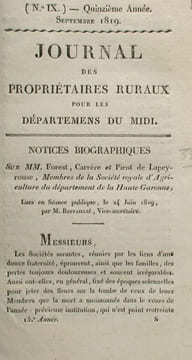 8 numéros du Journal des propriétaires ruraux pour le midi de la France. undefined