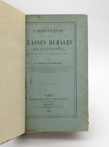 L'Agriculture et les classes rurales dans le pays toulousain depuis le milieu dix-huitième siècle