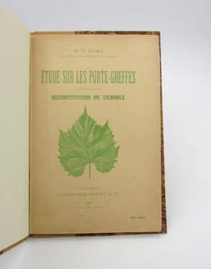 Études sur les porte-greffes utilisés dans la reconstitution du vignoble