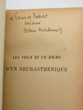 Les Vingt et un jours d'un neurasthénique. MIRBEAU (Octave)