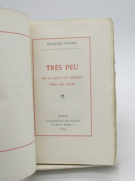 Très peu de que l'on entend tous les jours. VIVIER (Eugène)