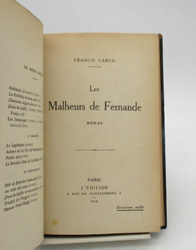 Les Malheurs de Fernande. CARCO (Francis)