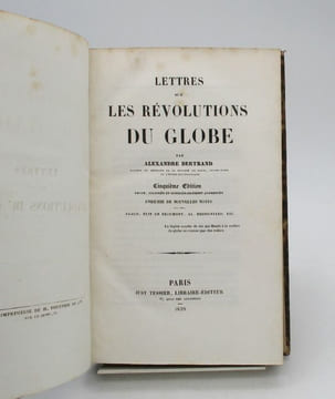 Lettres sur les révolutions du globe. BERTRAND (Alexandre)