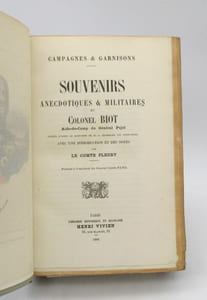 Souvenirs anecdotiques & militaires du Colonel Biot