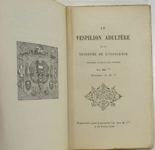 Le Vespilion adultère ou le Triomphe de l'innocence
