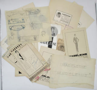 Ensemble de documents relatifs à la maison de couture Madeleine
