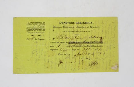 Copie de la main de Balzac d'une lettre de La Mennais. BALZAC (Honoré de)