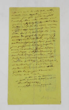 Copie de la main de Balzac d'une lettre de La Mennais. BALZAC (Honoré de)