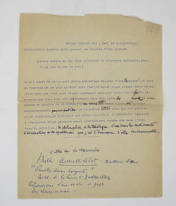 Copie de la main de Balzac d'une lettre de La Mennais