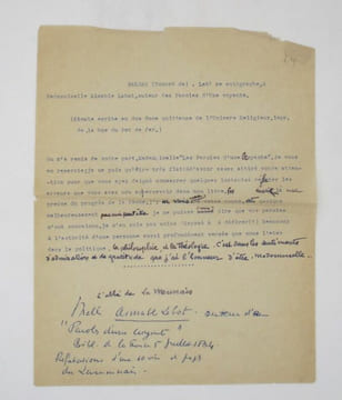 Copie de la main de Balzac d'une lettre de La Mennais. BALZAC (Honoré de)