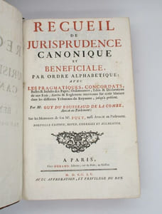 Recueil de jurisprudence canonique et bénéficiale