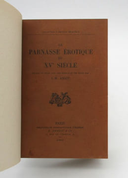Le Parnasse érotique du XVe siècle. undefined