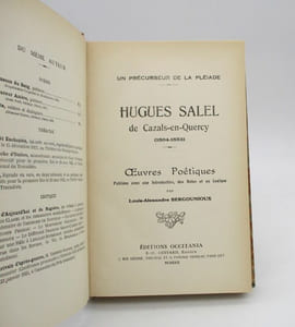 Un Précurseur de la Pléiade Hugues Salel de Cazals-en-Quercy (1504-1553). Oeuvres poétiques