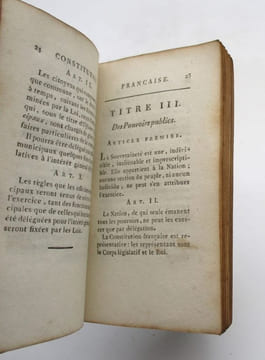 La Constitution française, décrétée par l'Assemblée Nationale Constituante, aux années 1789, 1790 et 1791; acceptée par le Roi le 14 septembre 1791 ...