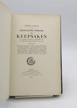 Bibliographie sommaire des keepsakes et autres recueils collectifs de la période romantique 1823-1848. LACHÈVRE (Frédéric)