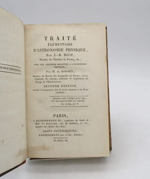 Traité d'astronomie physique. BIOT (J.-B.)