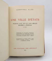 Une ville d'États Pézenas aux XVIe et XVIIe siècles Molière à Pézenas