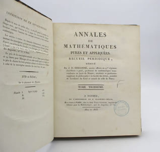 Annales de mathématiques pures et appliquées