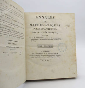 Annales de mathématiques pures et appliquées