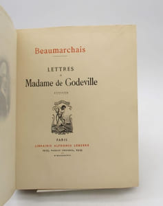 Lettres à Madame de Godeville 1777-1779