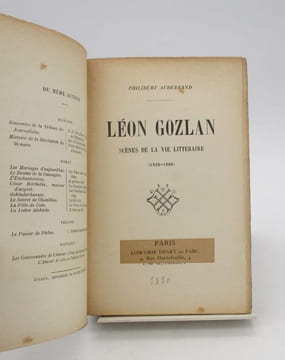 Léon Gozlan - Scènes de la vie littéraire (1828-1865). AUDEBRAND (Philibert)