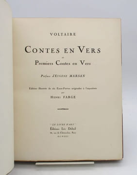 Contes en ver et Premiers Contes en vers. VOLTAIRE