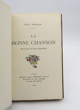 La Bonne Chanson. VERLAINE (Paul); GUIGNEBAULT (Paul)