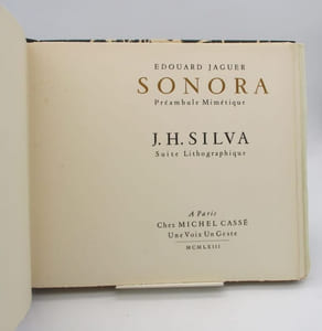 Sonora. Préambule Mimétique