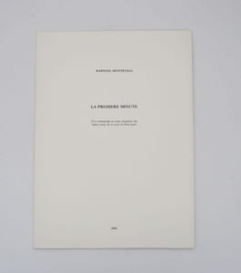 La Première Minute (Un contrepoint au tome deuxième des bribes tirées de la mort de Don Juan)