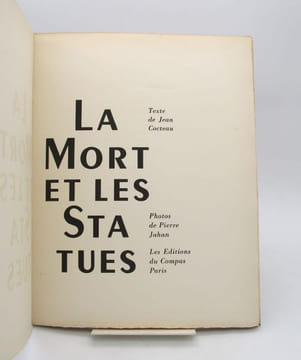 La Mort et les Statues. COCTEAU (Jean); JAHAN (Pierre)