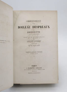 Correspondance entre Boileau Despréaux et Brossette. [BOILEAU DESPRÉAUX (Nicolas), BROSSETTE (Claude)]