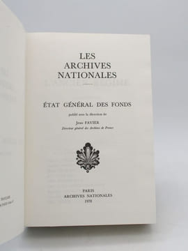 Les Archives nationales : état général des fonds. FAVIER (Jean)