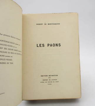 Les Paons. MONTESQUIOU (Robert de)